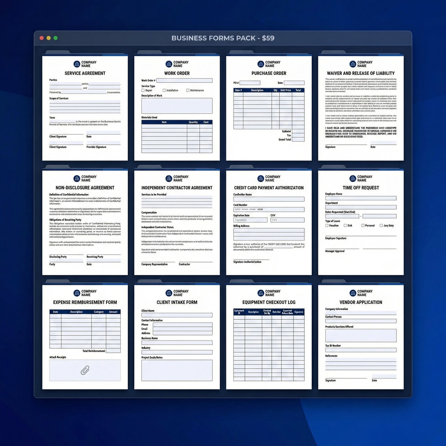 Business Forms Pack